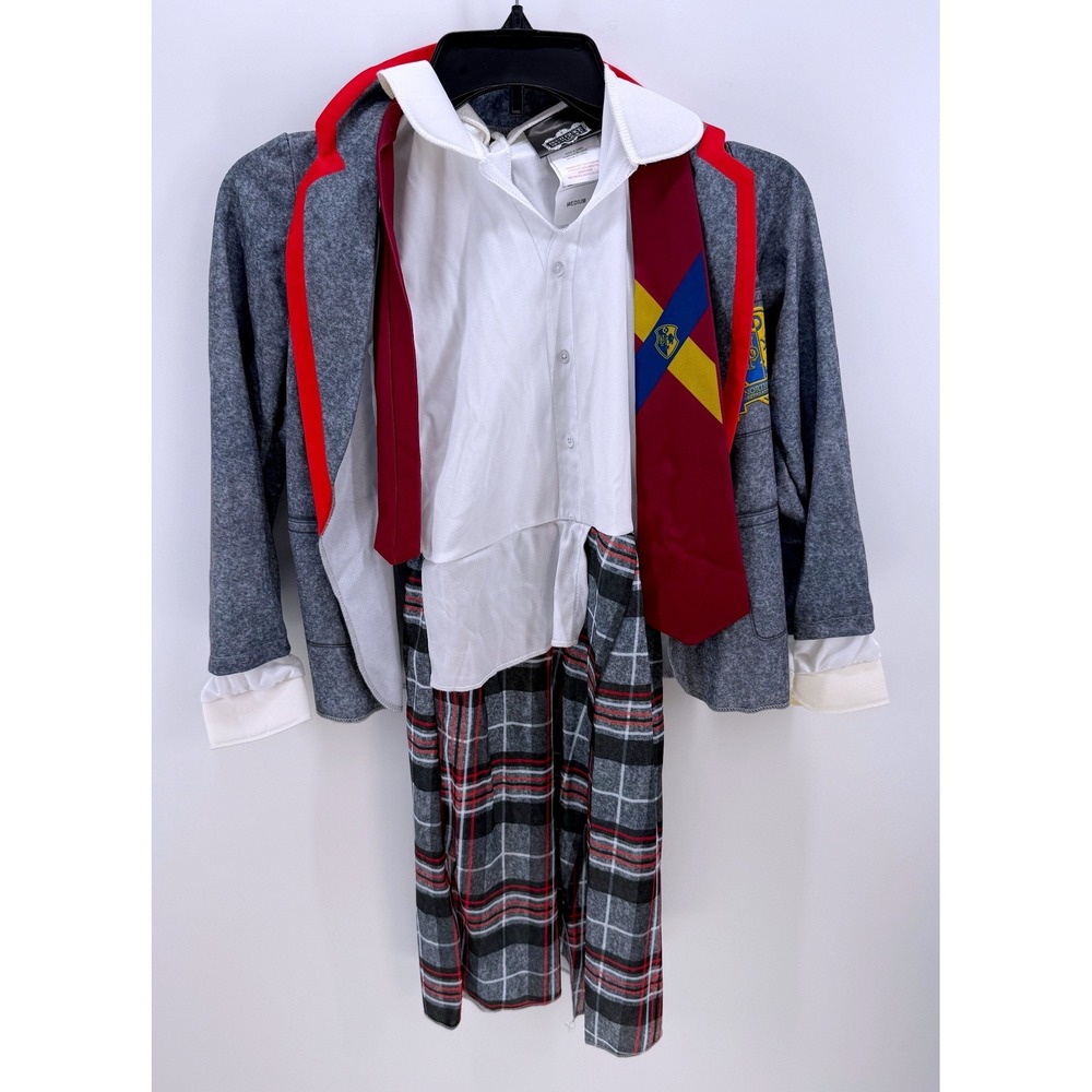 Beetlejuice Beetlejuice Astrid Girls Costume Medium Grey Plaid School Uniform